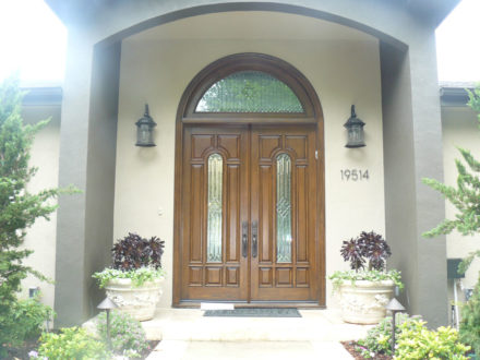 a front door of a house